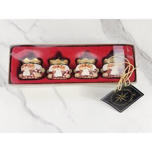 Christopher Radko Nutcracker Crunch Place Card Holder 2 1/4" Resin Holidays x4